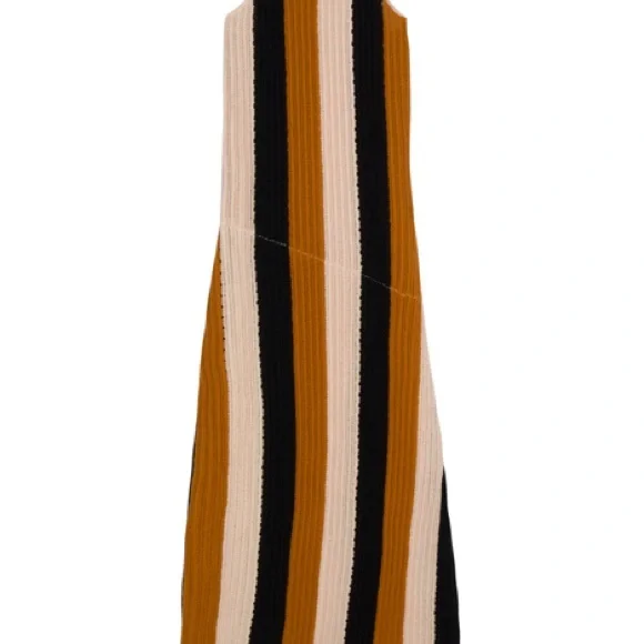 A.L.CMarco Vertical Stripe Cotton Pointelle Maxi Sweater Dress